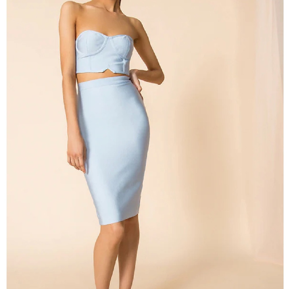 Superdown ari bandeau bandage skirt set